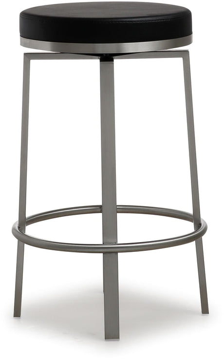 Pratt Performance Vegan Leather Swivel Counter Stool - Set of 2 by TOV Furniture at Eve Furniture