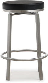 Pratt Performance Vegan Leather Swivel Counter Stool - Set of 2 by TOV Furniture at Eve Furniture