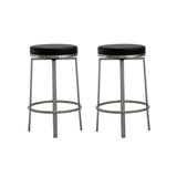 Pratt Performance Vegan Leather Swivel Counter Stool - Set of 2 by TOV Furniture at Eve Furniture