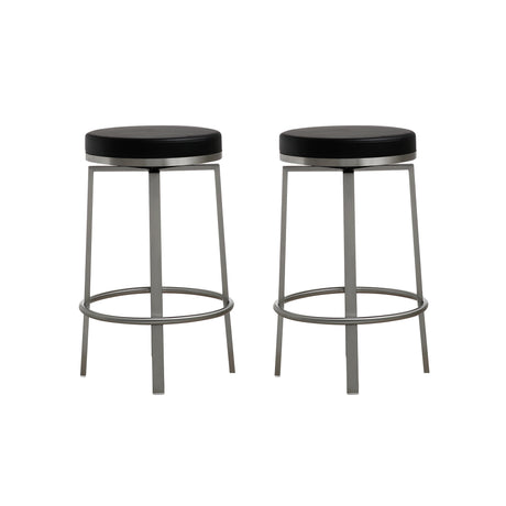 Pratt Performance Vegan Leather Swivel Counter Stool - Set of 2 by TOV Furniture at Eve Furniture