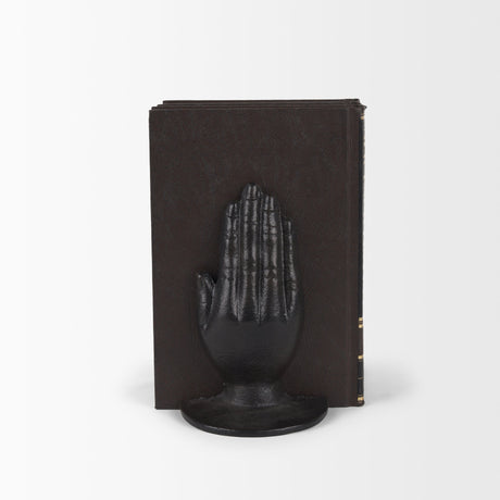 Praying Hands Bronze Cast Iron Book Ends by Mercana at Eve Furniture