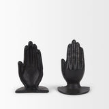 Praying Hands Bronze Cast Iron Book Ends by Mercana at Eve Furniture