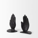 Praying Hands Bronze Cast Iron Book Ends by Mercana at Eve Furniture