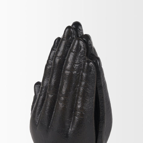 Praying Hands Bronze Cast Iron Book Ends by Mercana at Eve Furniture