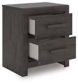 Prendonea Charcoal Nightstand