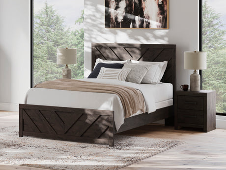Prendonea Charcoal Panel Bedroom Set by Ashley at Eve Furniture