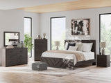 Prendonea Charcoal Panel Bedroom Set by Ashley at Eve Furniture