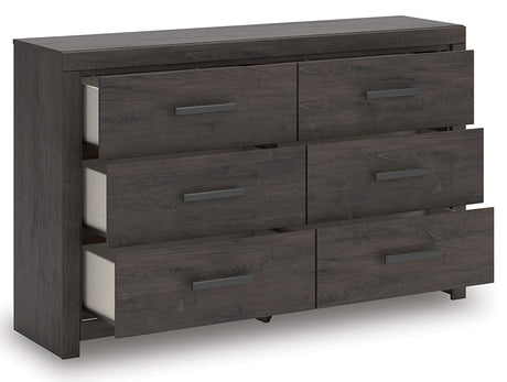 Prendonea Charcoal Panel Bedroom Set by Ashley at Eve Furniture