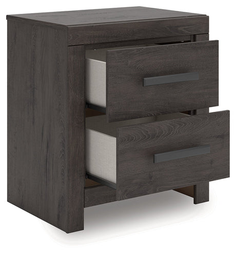 Prendonea Charcoal Panel Bedroom Set by Ashley at Eve Furniture