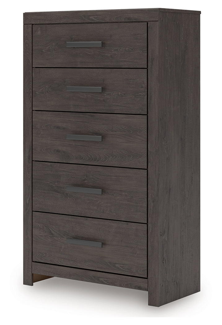 Prendonea Charcoal Panel Bedroom Set by Ashley at Eve Furniture