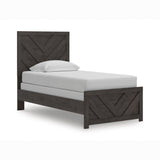 Prendonea Charcoal Twin Panel Bed by Ashley at Eve Furniture