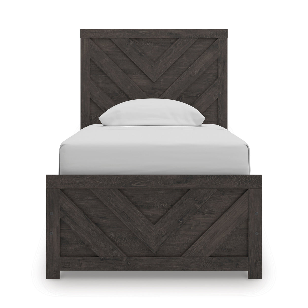 Prendonea Charcoal Twin Panel Bed by Ashley at Eve Furniture