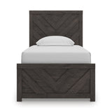 Prendonea Charcoal Twin Panel Bed by Ashley at Eve Furniture