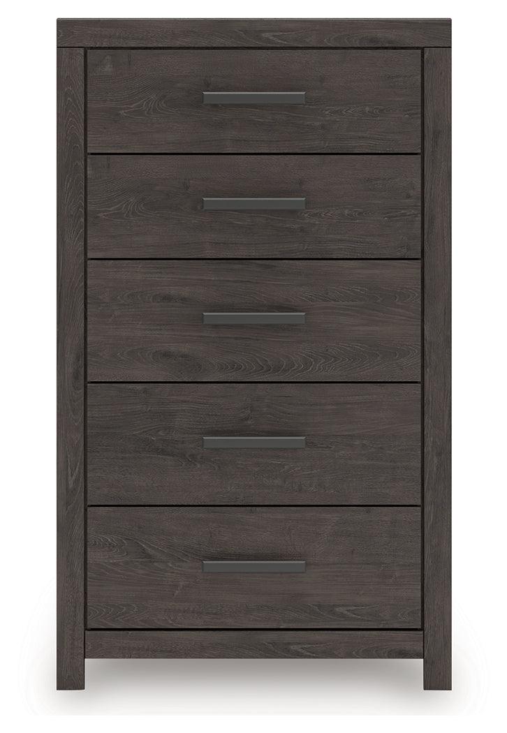 Prendonea Charcoal Chest of Drawers by Ashley at Eve Furniture
