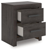 Prendonea Charcoal Nightstand by Ashley at Eve Furniture