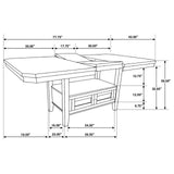 Prentiss Cappuccino 5-Piece Rectangular Counter Height Dining Set with Butterfly Leaf