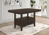 Prentiss Cappuccino Extendable Rectangular Counter Height Table with Butterfly Leaf