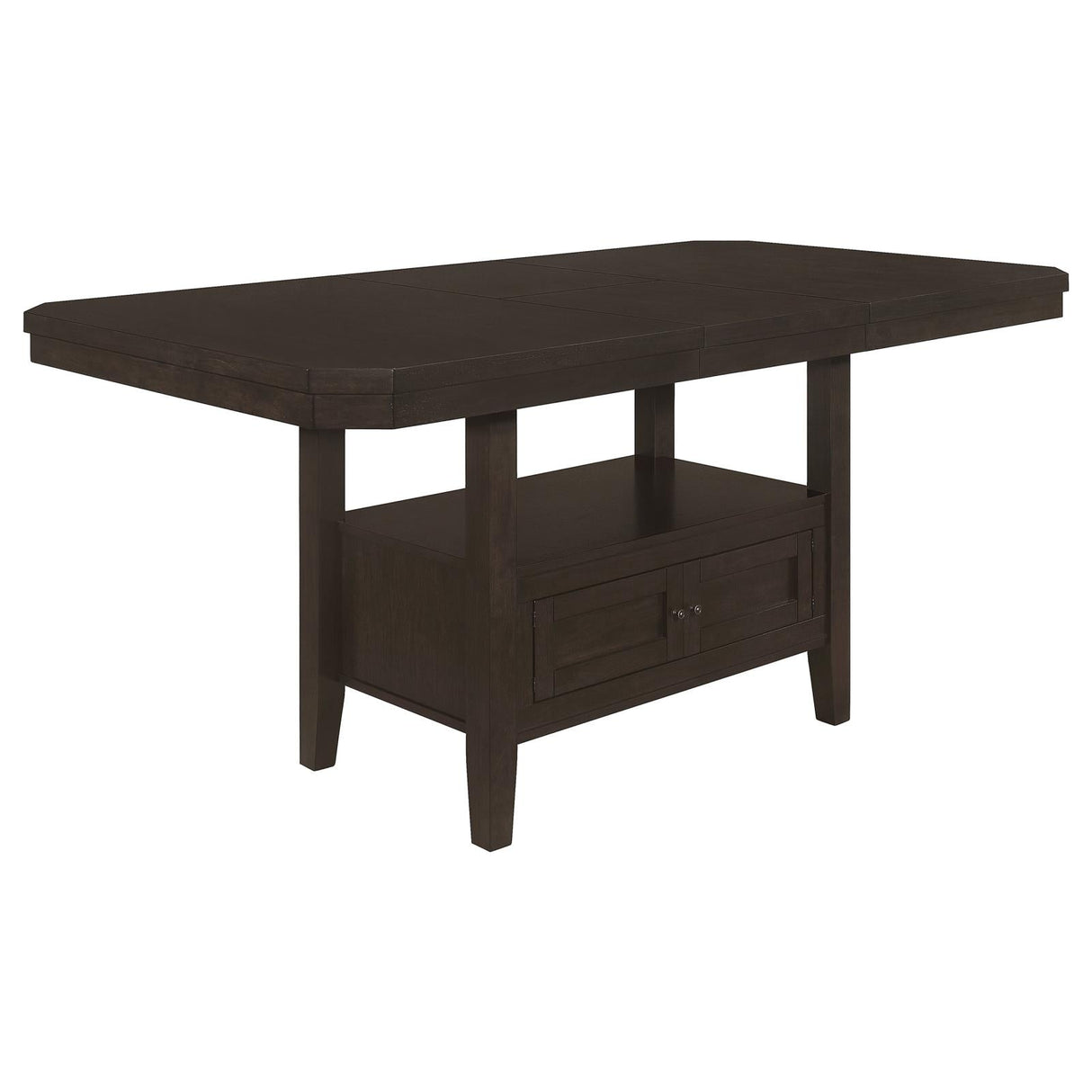 Prentiss Cappuccino Extendable Rectangular Counter Height Table with Butterfly Leaf