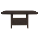 Prentiss Cappuccino Extendable Rectangular Counter Height Table with Butterfly Leaf