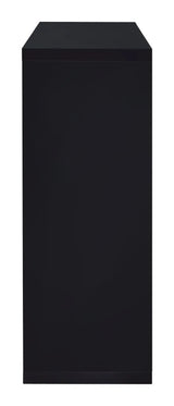 Prescott Glossy Black Rectangular 2-Shelf Bar Unit by Coaster at Eve Furniture