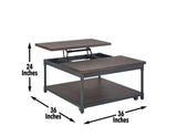 Prescott Lift-Top Cocktail Table w/Casters by Steve Silver at Eve Furniture