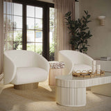 Presley Cream Velvet Swivel Accent Chair by TOV Furniture at Eve Furniture