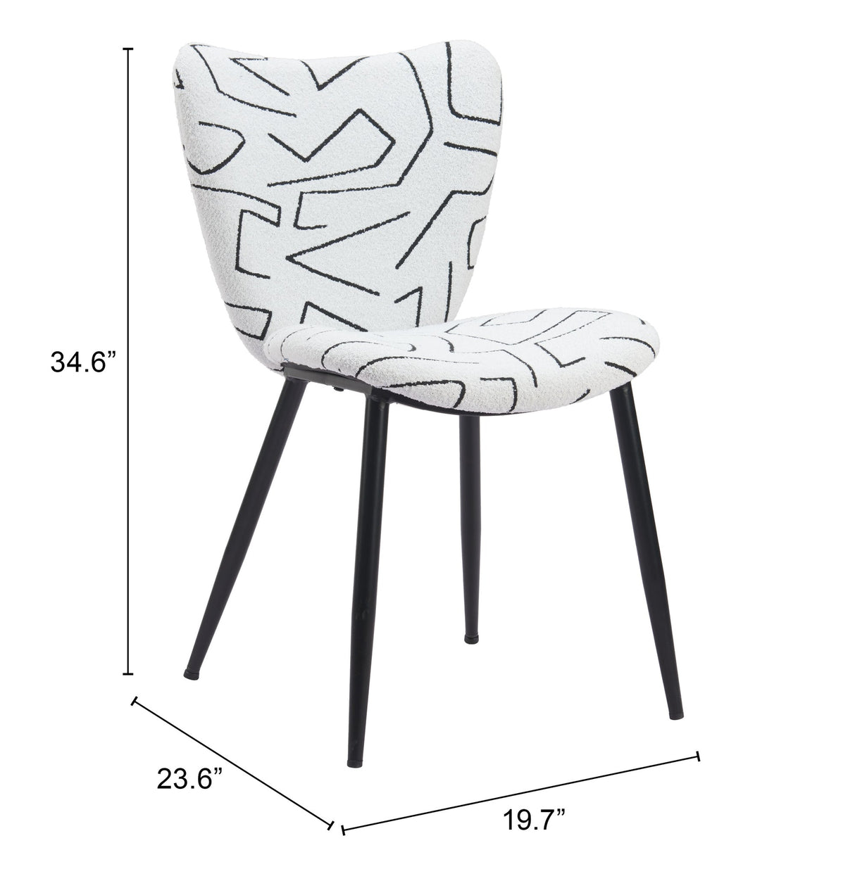 Prestige White Dining Chair (Set of 2) by Zuomod at Eve Furniture