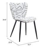Prestige White Dining Chair (Set of 2) by Zuomod at Eve Furniture