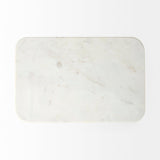 Preston 17.3L x 11.3W x 22.8H White Marble Top W/Gold Metal Accent Table by Mercana at Eve Furniture