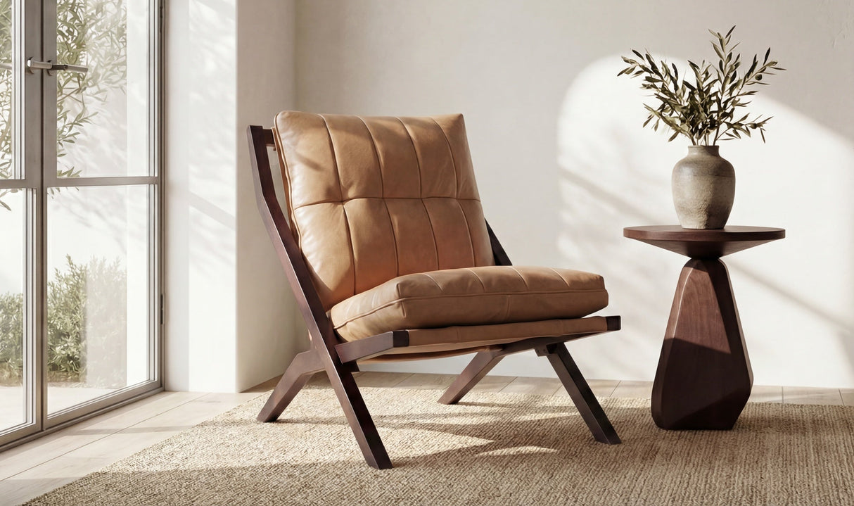 Preston Accent Chair Tan by Moe's Home at Eve Furniture