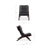 Preston Black Accent Chair by Moe's Home at Eve Furniture