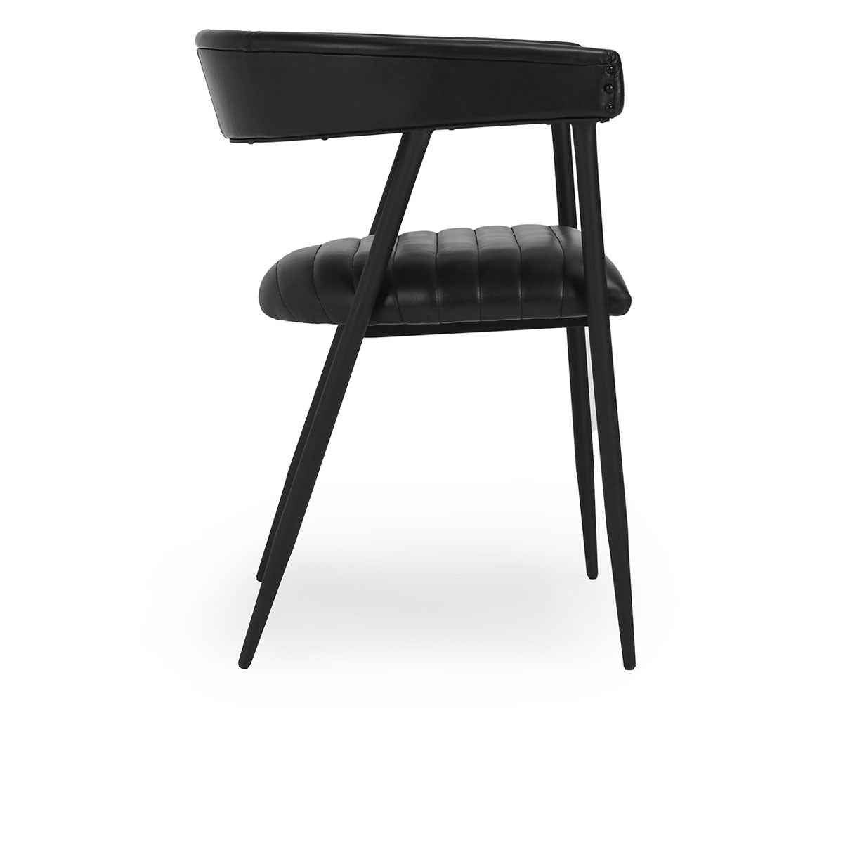 Preston Black Leather Dining Chair by Classic Home at Eve Furniture