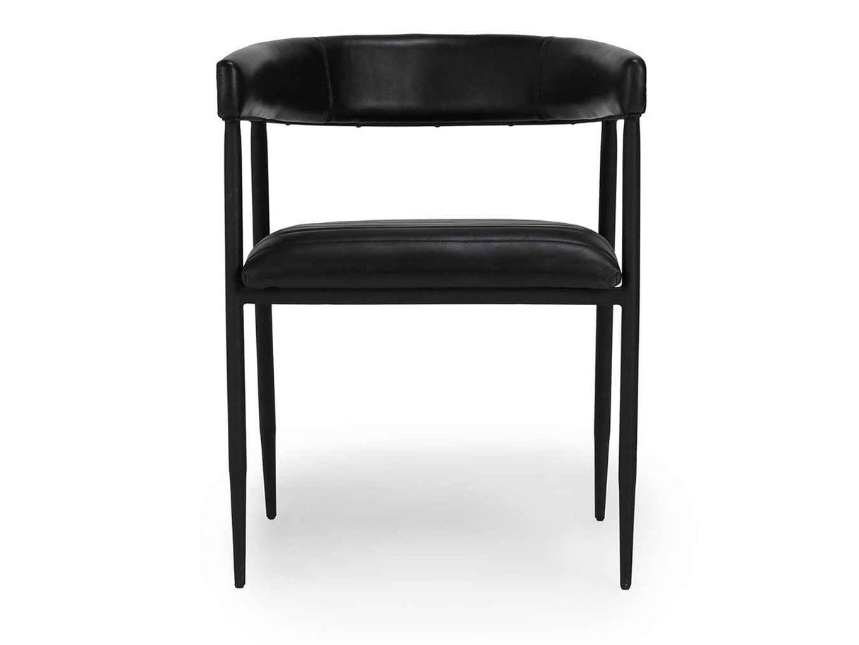 Preston Black Leather Dining Chair by Classic Home at Eve Furniture