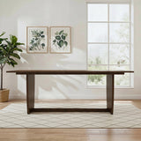 Preston Solid Wood Dining Table with Trestle Base in Warm Walnut Finish by Ashcroft Furniture at Eve Furniture