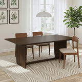 Preston Solid Wood Dining Table with Trestle Base in Warm Walnut Finish by Ashcroft Furniture at Eve Furniture