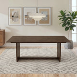 Preston Solid Wood Dining Table with Trestle Base in Warm Walnut Finish by Ashcroft Furniture at Eve Furniture