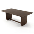 Preston Solid Wood Dining Table with Trestle Base in Warm Walnut Finish by Ashcroft Furniture at Eve Furniture