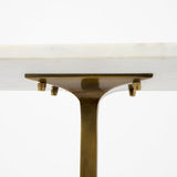 Preston White Marble Top W/Gold Metal Accent Table by Mercana at Eve Furniture
