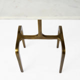 Preston White Marble Top W/Gold Metal Accent Table by Mercana at Eve Furniture