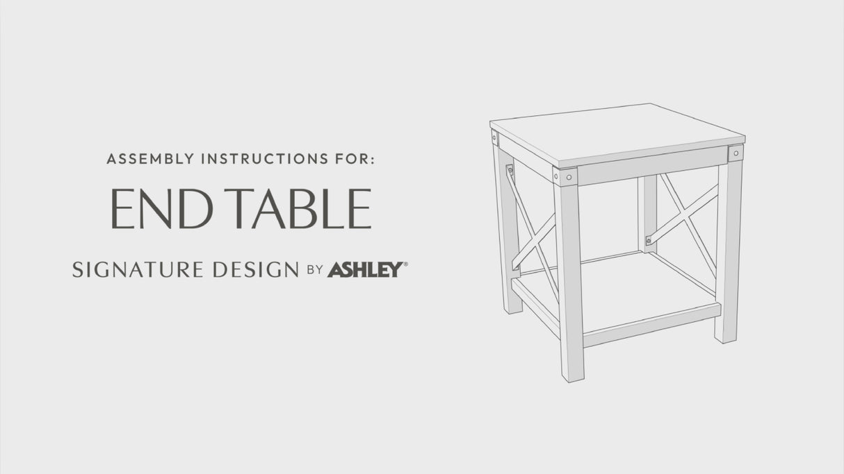 Freedan Grayish Brown End Table