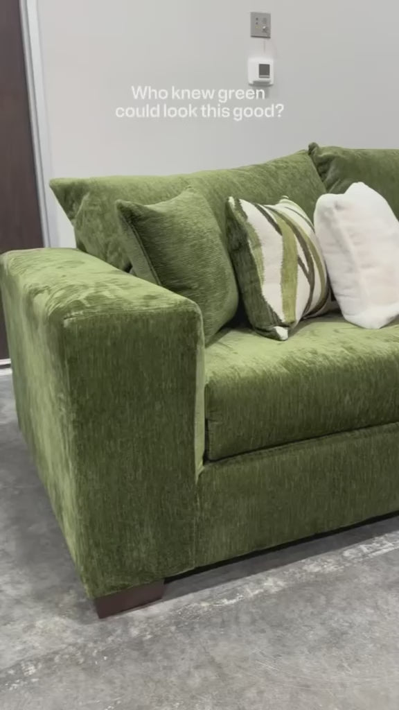 Sofá seccional de 4 piezas con brazo derecho (RAF) Cactus Green