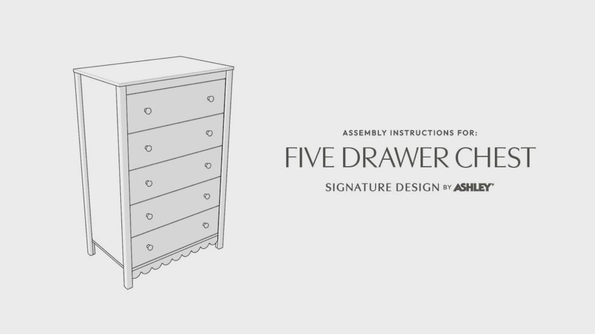 Hallityn White Chest of Drawers