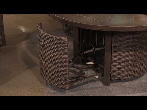 Paradise Trail Medium Brown Outdoor Fire Pit Table