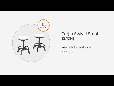 Torjin Brown/Gray Counter Height Stool, Set of 2