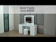 Avery White Vanity Set w/LED Mirror & Stool