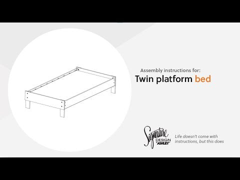 Cama con base de plataforma individual Simmenfort de color azul marino