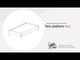 Cama con base de plataforma individual Simmenfort de color azul marino