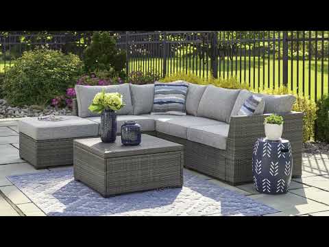 Petal Road Gray 4-Piece Outdoor Sectional Set