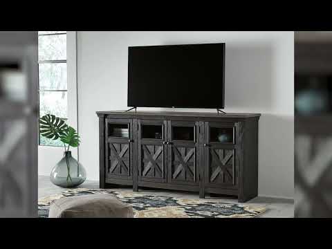 Tyler Creek Black/Gray 74" TV Stand