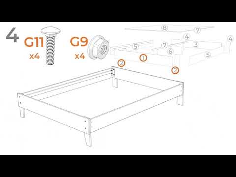 Socalle Black Full Platform Base Bed